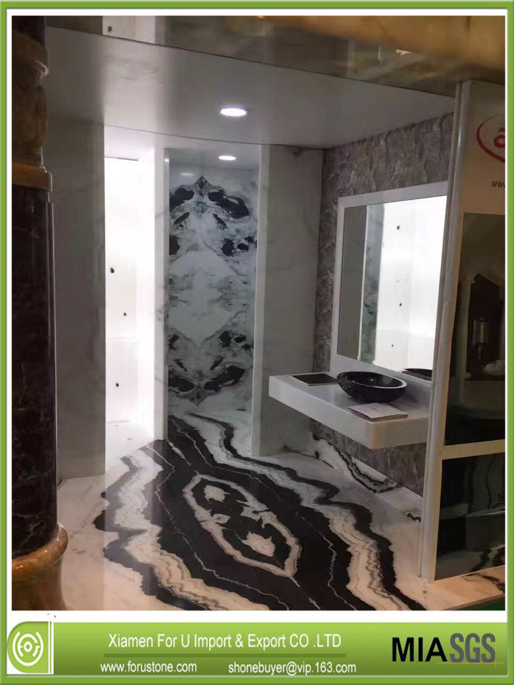 201709231147427956838 Chinese White Marble Panda White Marble Bookmatch