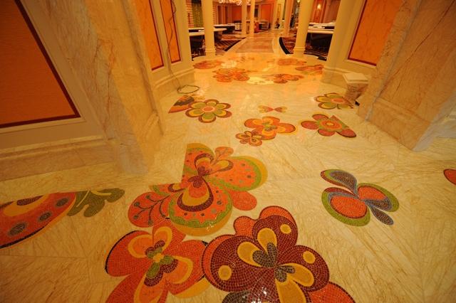 Marble Mosaic Mixed Colors Wynn's Hotel Indoor Floor Design Mosaic Small Suihua Series