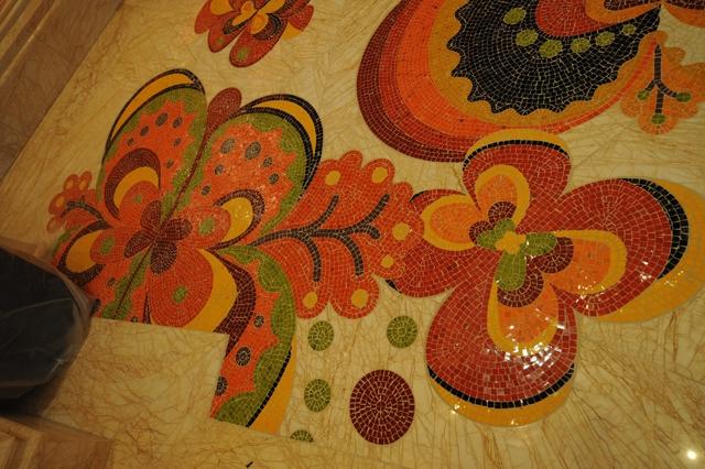Marble Mosaic Mixed Colors Wynn's Hotel Indoor Floor Design Mosaic Small Suihua Series