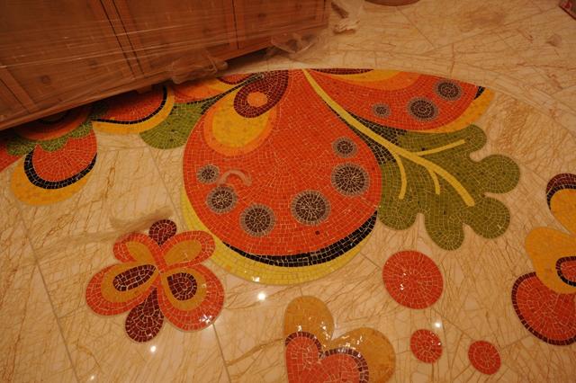 Marble Mosaic Mixed Colors Wynn's Hotel Indoor Floor Design Mosaic Small Suihua Series