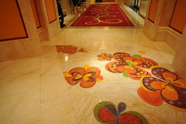 Marble Mosaic Mixed Colors Wynn's Hotel Indoor Floor Design Mosaic Small Suihua Series