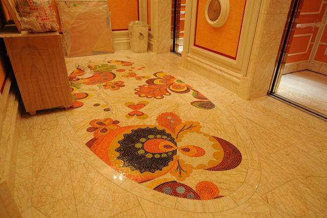 Marble Mosaic Mixed Colors Wynn's Hotel Indoor Floor Design Mosaic Small Suihua Series