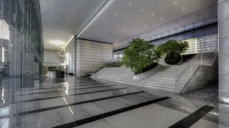 Granite Floor and Stair Tiles In Building Lobby