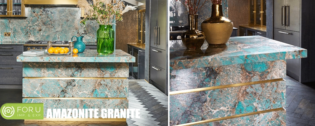 Amazonite Granite Kitchen Countertops FOR U STONE Amazonite Granite Countertops FOR U STONE