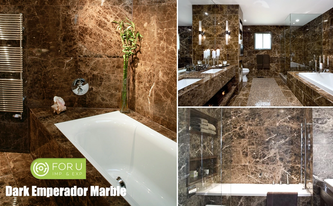 Dark Emperador Marble Bathroom Projects FOR U STONE Dark Emperador Marble Bathroom Projects FOR U STONE