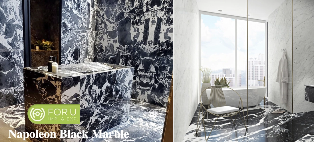 Napoleon Black Marble Kitchen and Bathroom Projects FOR U STONE