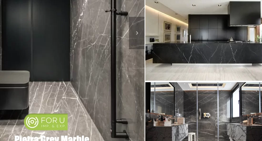 Pietra Grey Marble Countertops and Tiles Projects FOR U STONE