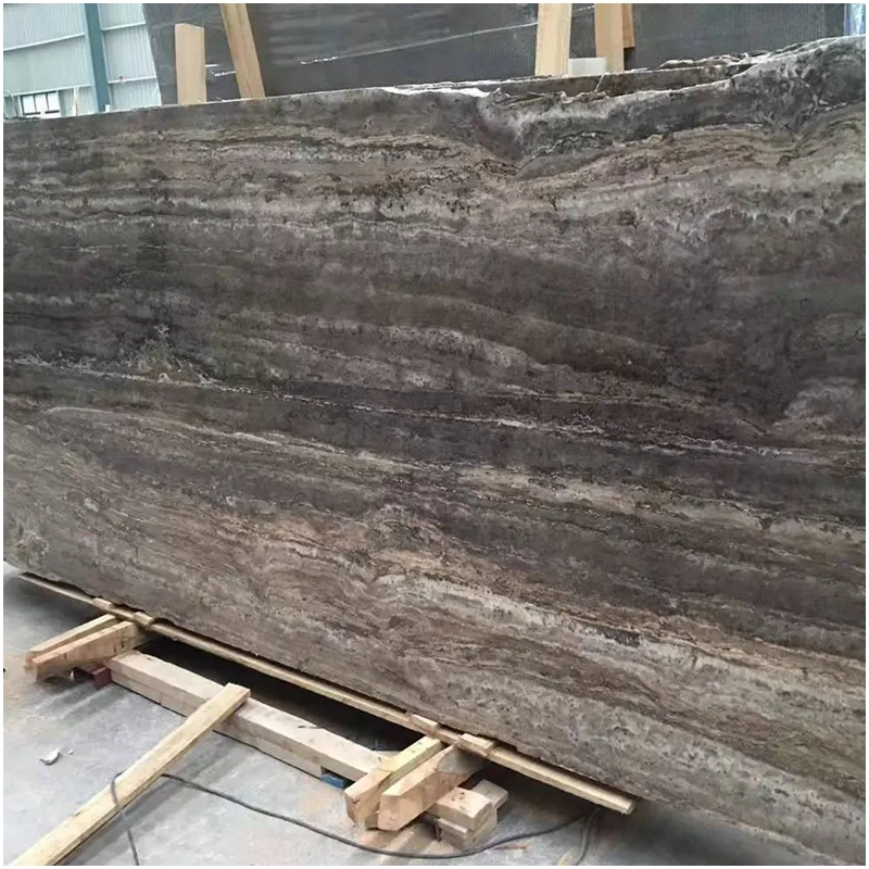 Silver Dark Grey Travertine Slabs