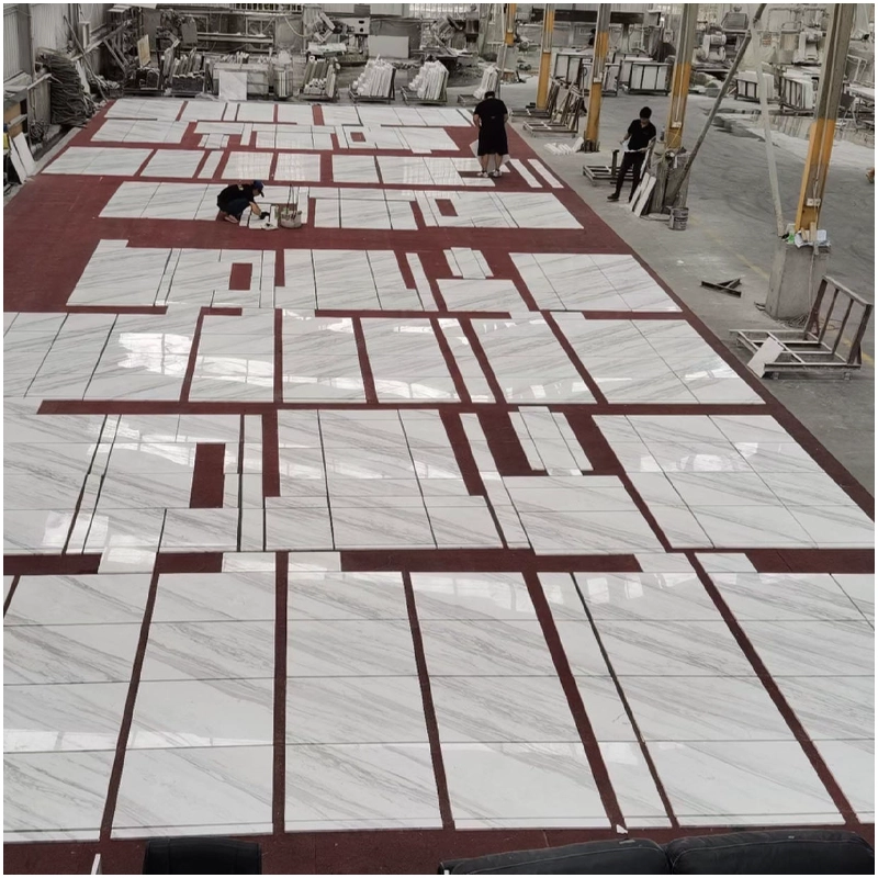 White Volakas Marble Polished Tiles