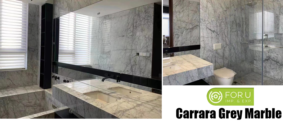 Carrara Grey Marble Bathroom Tiles Projects FOR U STONE Carrara Grey Marble Bathroom Tiles Projects FOR U STONE