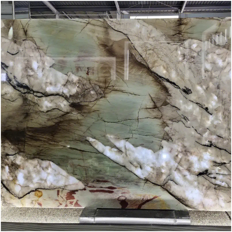 Crystal Tiffany Quartzite Backlit Slab