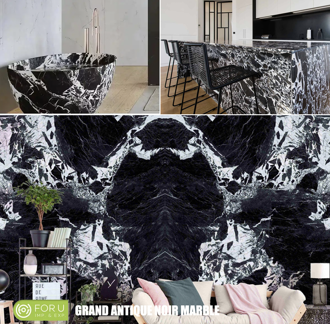 Grand Antique Black Marble Wall and Countertops Supplier FOR U STONE Grand Antique Black Marble Wall and Countertops Supplier FOR U STONE