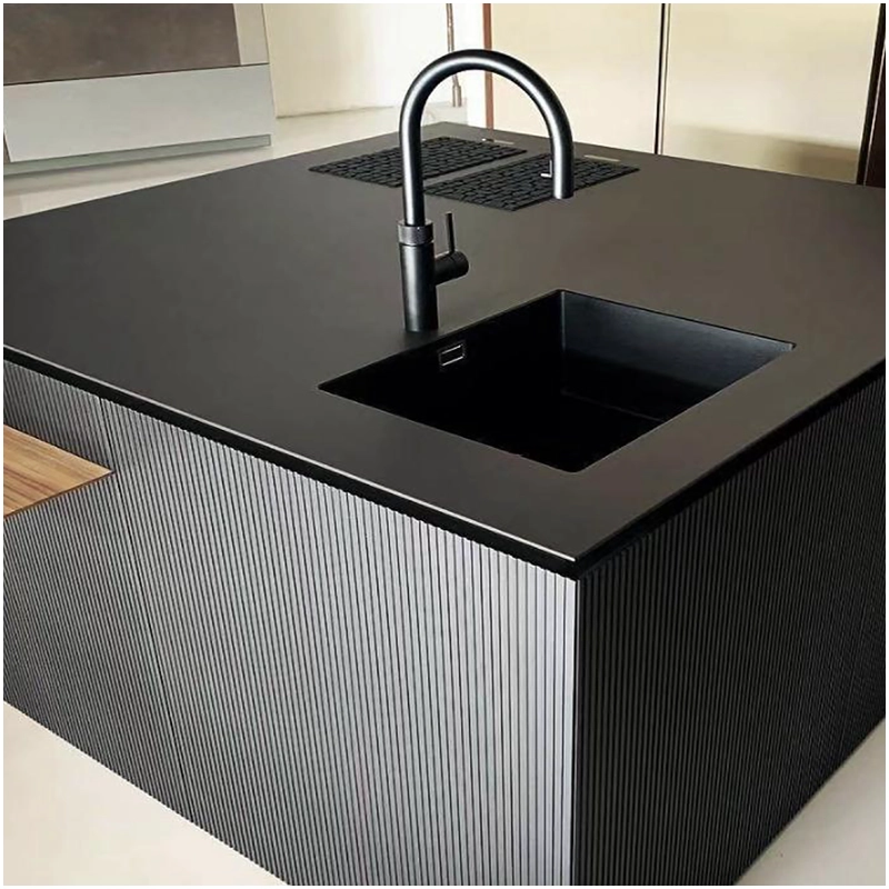Pure Black Ultra Compact Countertop Slab