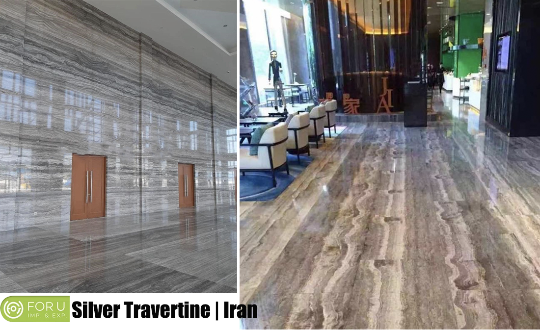 Silver Travertine Interior Floor and Wall Projects FOR U STONE