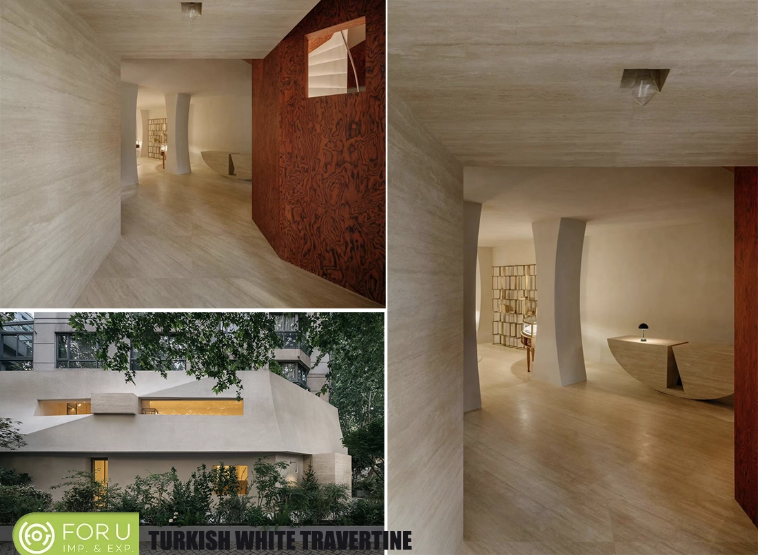 White Travertine interior Floor and Wall Covering Projects FOR U STONE White Travertine interior Floor and Wall Covering Projects FOR U STONE