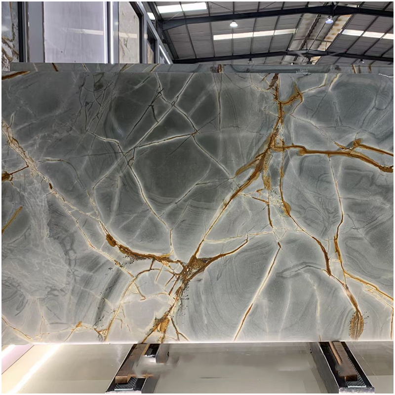 blue roma quartzite slabs