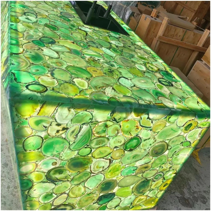 Backlit Green Agate Kitchen Countertops Backlit Green Agate Kitchen Countertops