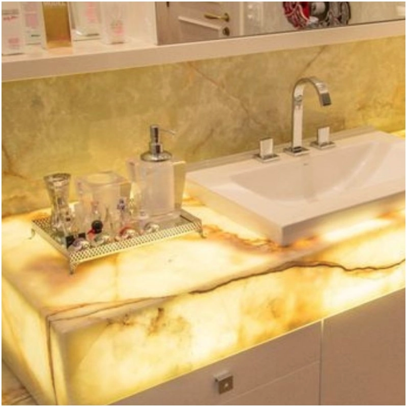 Backlit Onyx Marble Bathroom Countertops FOR U STONE Backlit Onyx Marble Bathroom Countertops FOR U STONE