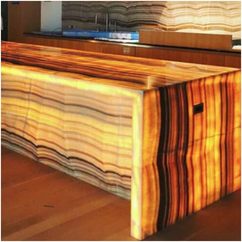 Backlit Yellow Onyx Marble Kitchen Countertops Backlit Yellow Onyx Marble Kitchen Countertops