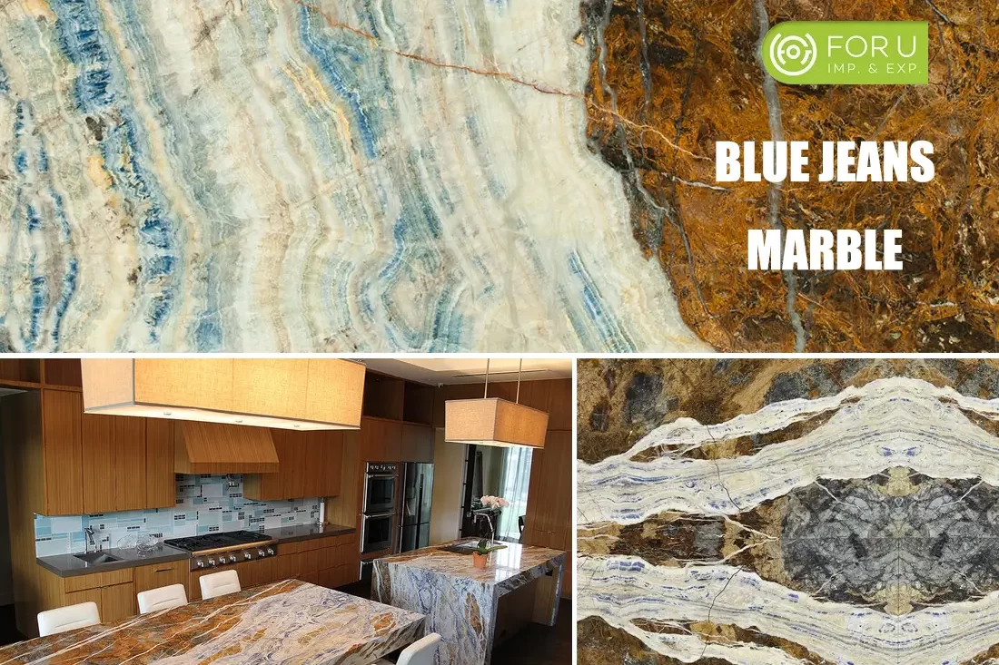 Blue Jeans Marble Kitchen Countertops FOR U STONE