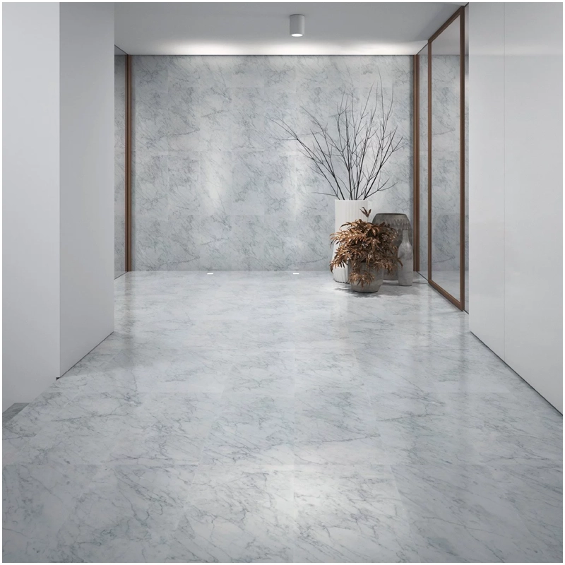 Carrara White Marble Flooring projects for office building FOR U STONE
