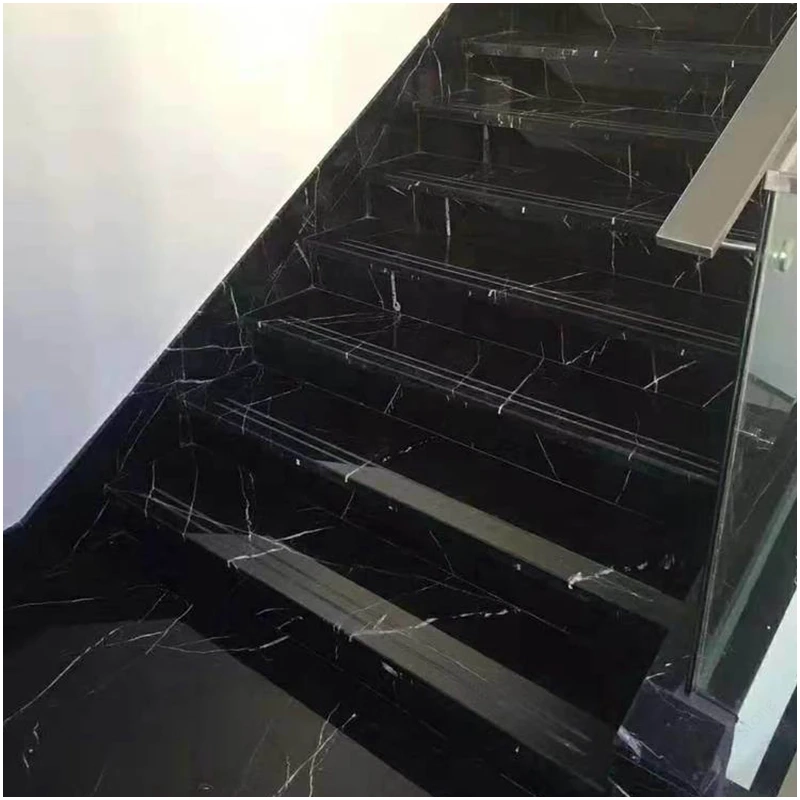 Nero Marquina Marble Stairs Cases Projects FOR U STONE Marble Stair