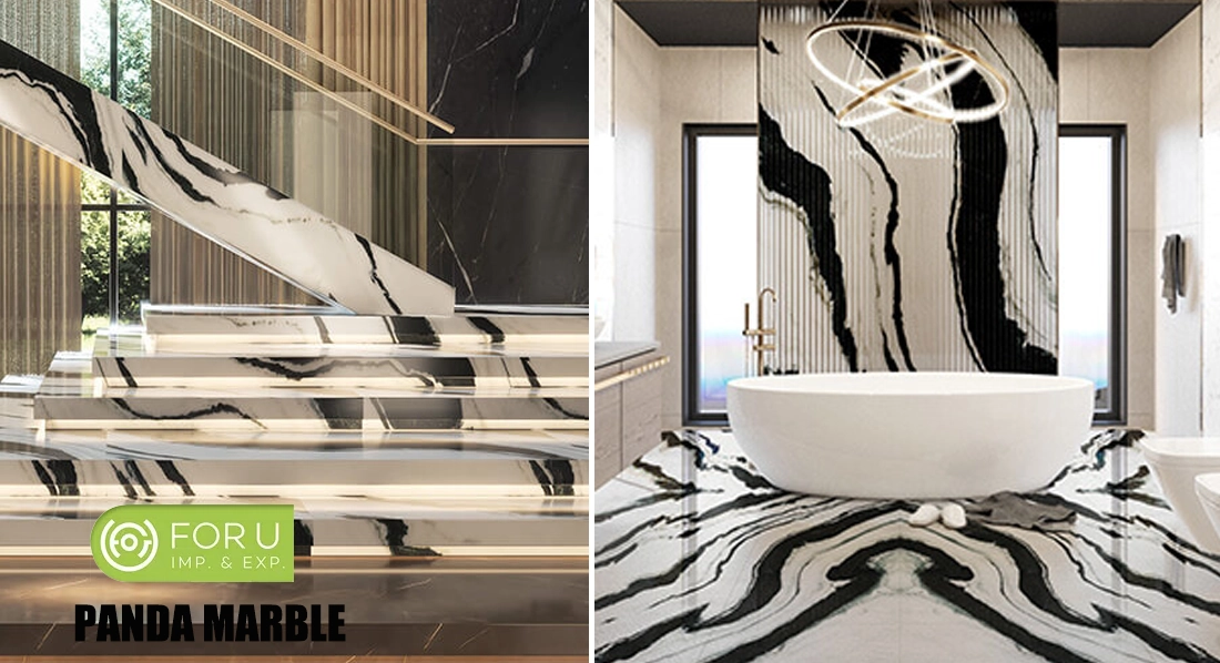 Panda Marble Stairs and bathroom Projects FOR U STONE Panda Marble Stairs and bathroom Projects-FOR U STONE