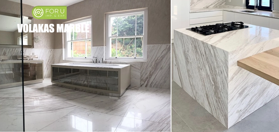 Volakas Marble Kitchen and Bathroom Countertops Projects Volakas Marble Kitchen and Bathroom Countertops Projects