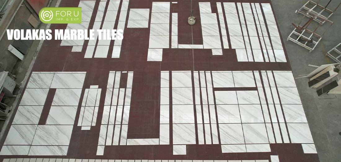 Volakas White Marble Vein Matched Flooring Tiles Volakas White Marble Vein Matched Flooring Tiles