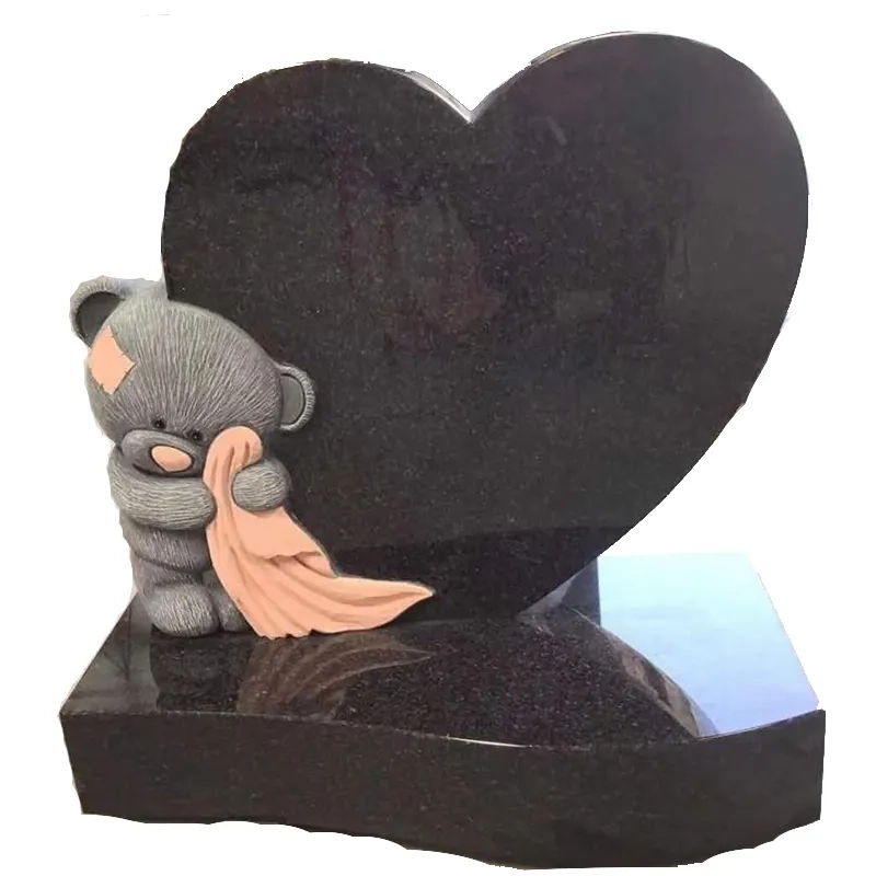black granite tombstone
