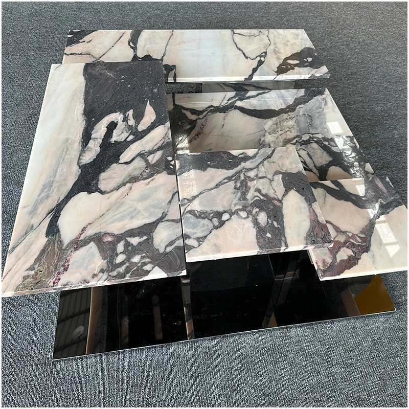 Calacatta Pink Marble Side Table