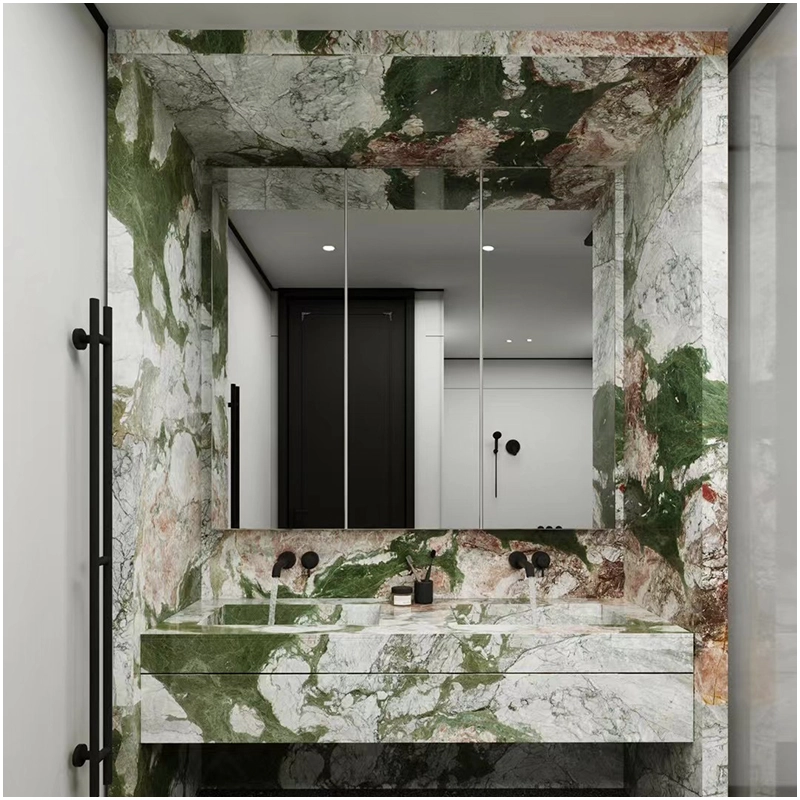 Four Season Verde Marble Bathroom Countertops Four Season Verde Marble Bathroom Countertops