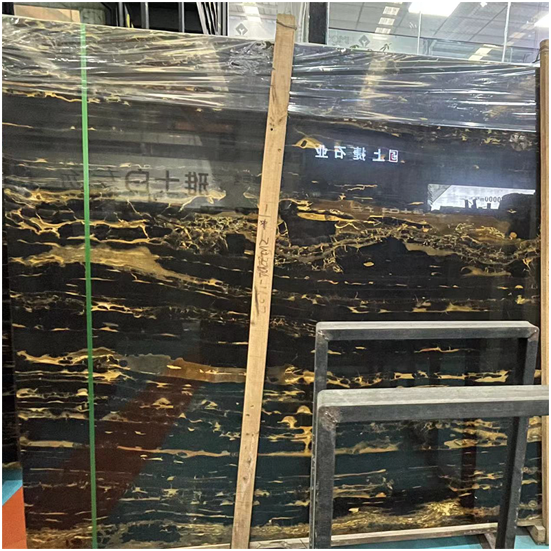 Gold Portoro Marble Slab