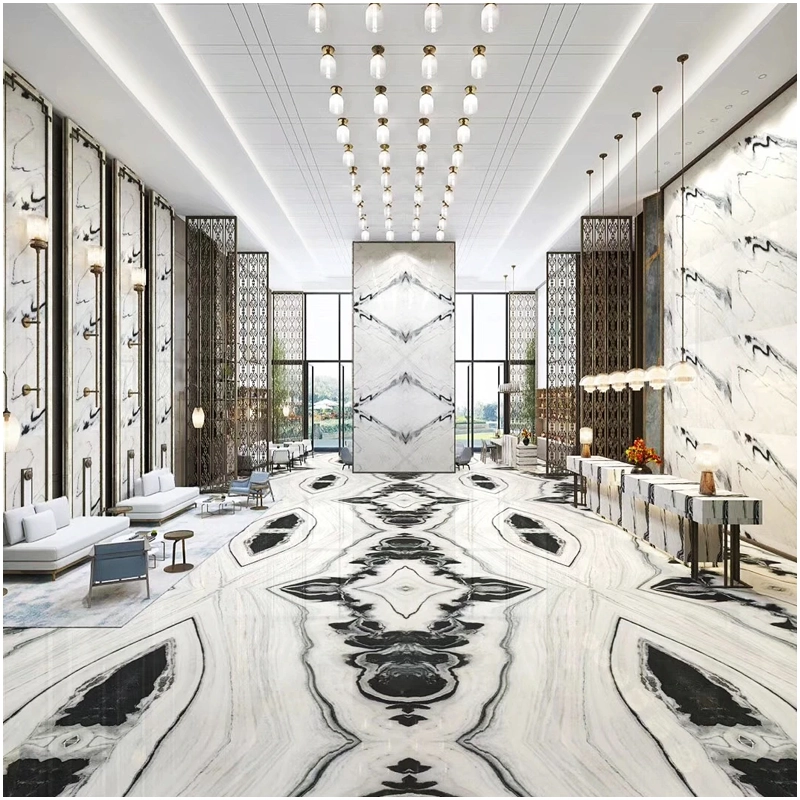 Panda White Marble Hotel Lobby Projects FOR U STONE Panda White Marble Hotel Lobby Projects FOR U STONE