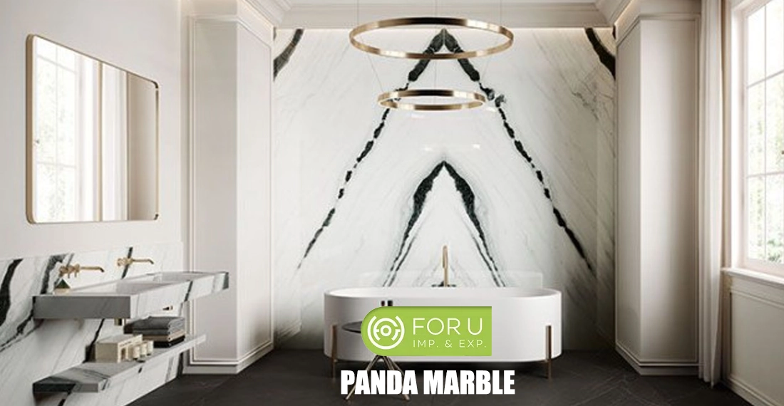 Panda White Marble Tiles in Bathroom Panda White Marble Tiles in Bathroom