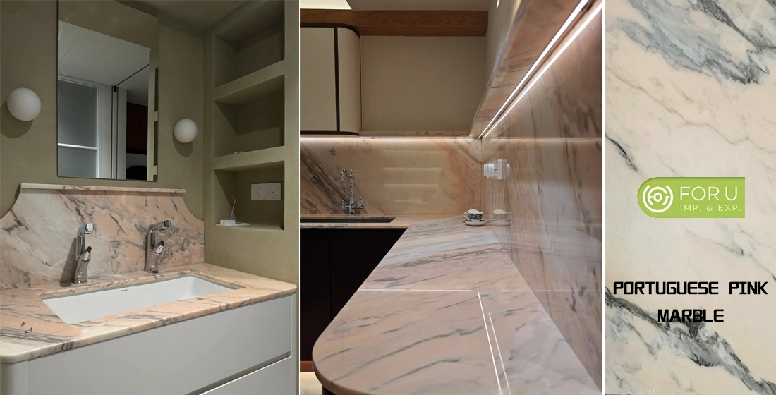 Portuguese Pink Marble Bathroom and Kitchen Countertops projects FOR U STONE Portuguese Pink Marble Bathroom and Kitchen Countertops projects FOR U STONE
