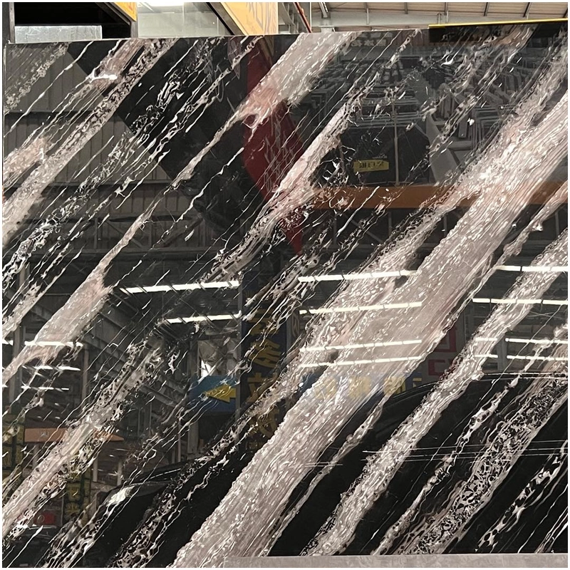 Silver Portoro Black Marble Polished Slabs