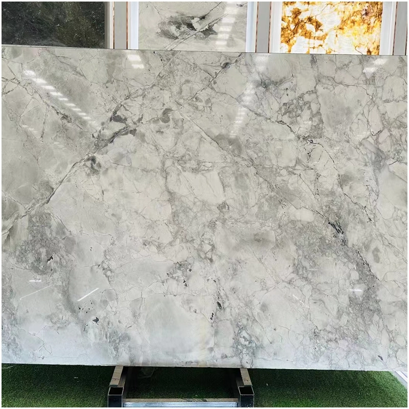 Super White Exotic Quartzite Slab
