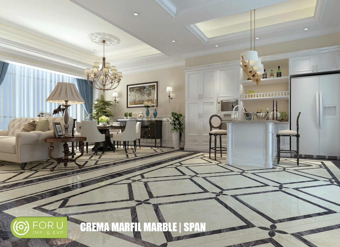 Crema Marfil Marble Flooring Tiles in Residential Projects FOR U STONE Crema Marfil Marble Flooring Tiles in Residential Projects FOR U STONE