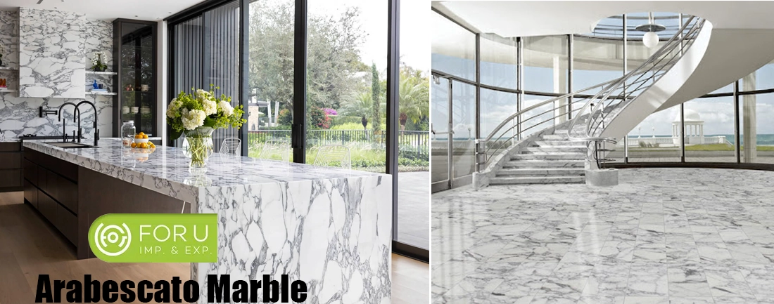 Luxury Calacatta Arabescato Marble Countertops and Flooring Project FOR U STONE Luxury Calacatta Arabescato Marble Countertops and Flooring Project FOR U STONE