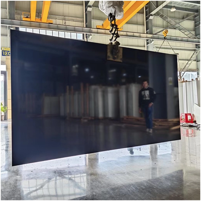 Pure Black Crystallized Stone Marble
