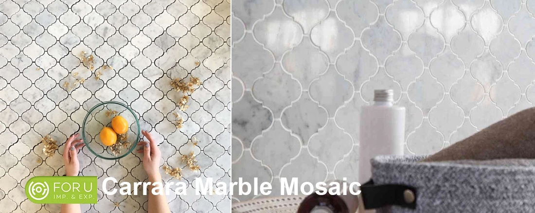 Carrara White Marble Arabeque Mosaic Kitchen and bathroom Proojects FOR U STONE Carrara White Marble Arabeque Mosaic Kitchen and bathroom Proojects FOR U STONE