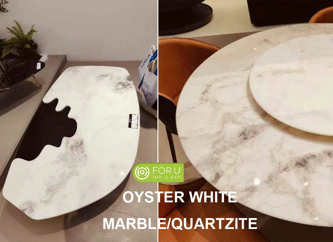 Luxury Oyster White Marble Table Series from FOR U STONE Luxury Oyster White Marble Table Series from FOR U STONE
