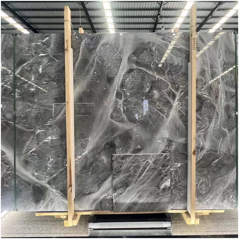 Polished Fantasy Grey Marble Slabs