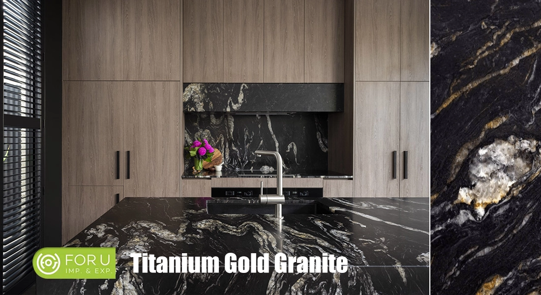 Titanium Gold Granite Kitchen Countertops in Luxury Apartments FOR U STONE Titanium Gold Granite Kitchen Countertops in Luxury Apartments FOR U STONE