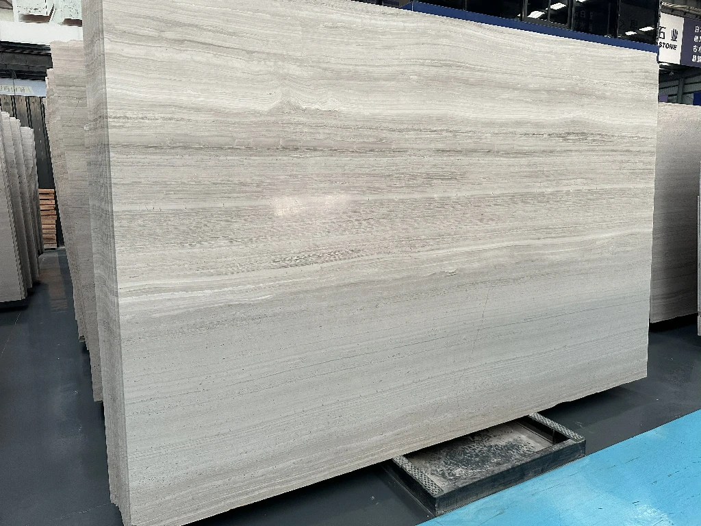 Wooden White Marble Slabs