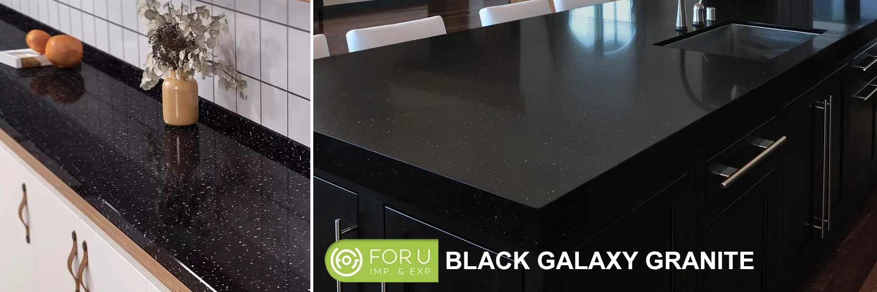 Black Galaxy Granite Kitchen Countertop and Worktops Factory FOR U STONE Black Galaxy Granite Kitchen Countertop and Worktops Factory FOR U STONE
