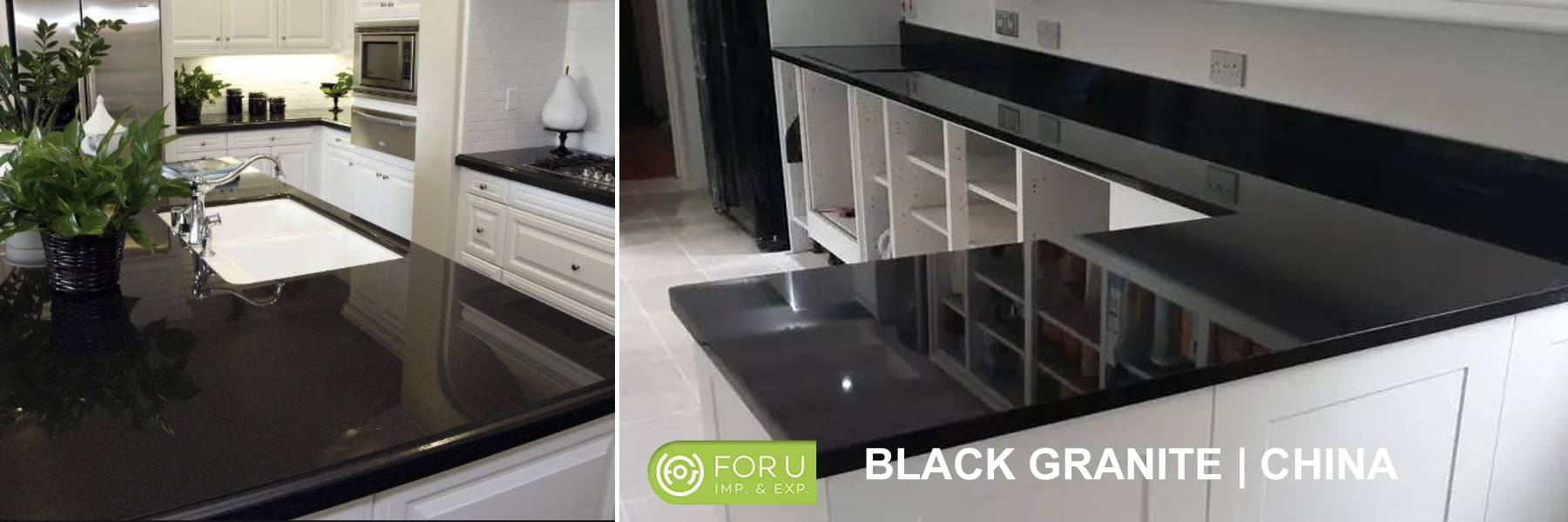 Chinese Pure Black Granite Countertop Supplier FOR U STONE Chinese Pure Black Granite Countertop Supplier FOR U STONE
