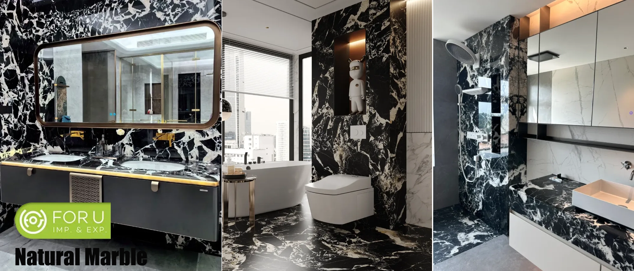 Grand Antique Black Marble Luxury Bathroom projects