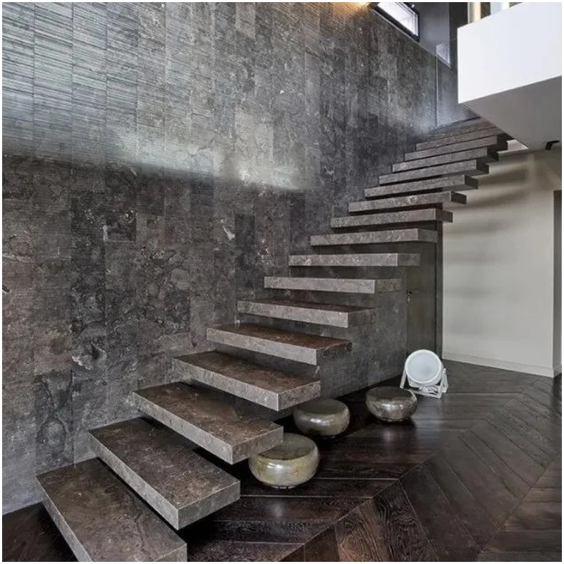 Grey Marble Hanging Stairs Grey Marble Hanging Stairs